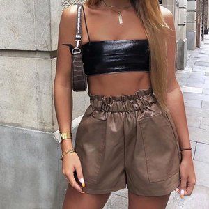 Ready To Rock Paperbag Waist Shorts NWOT